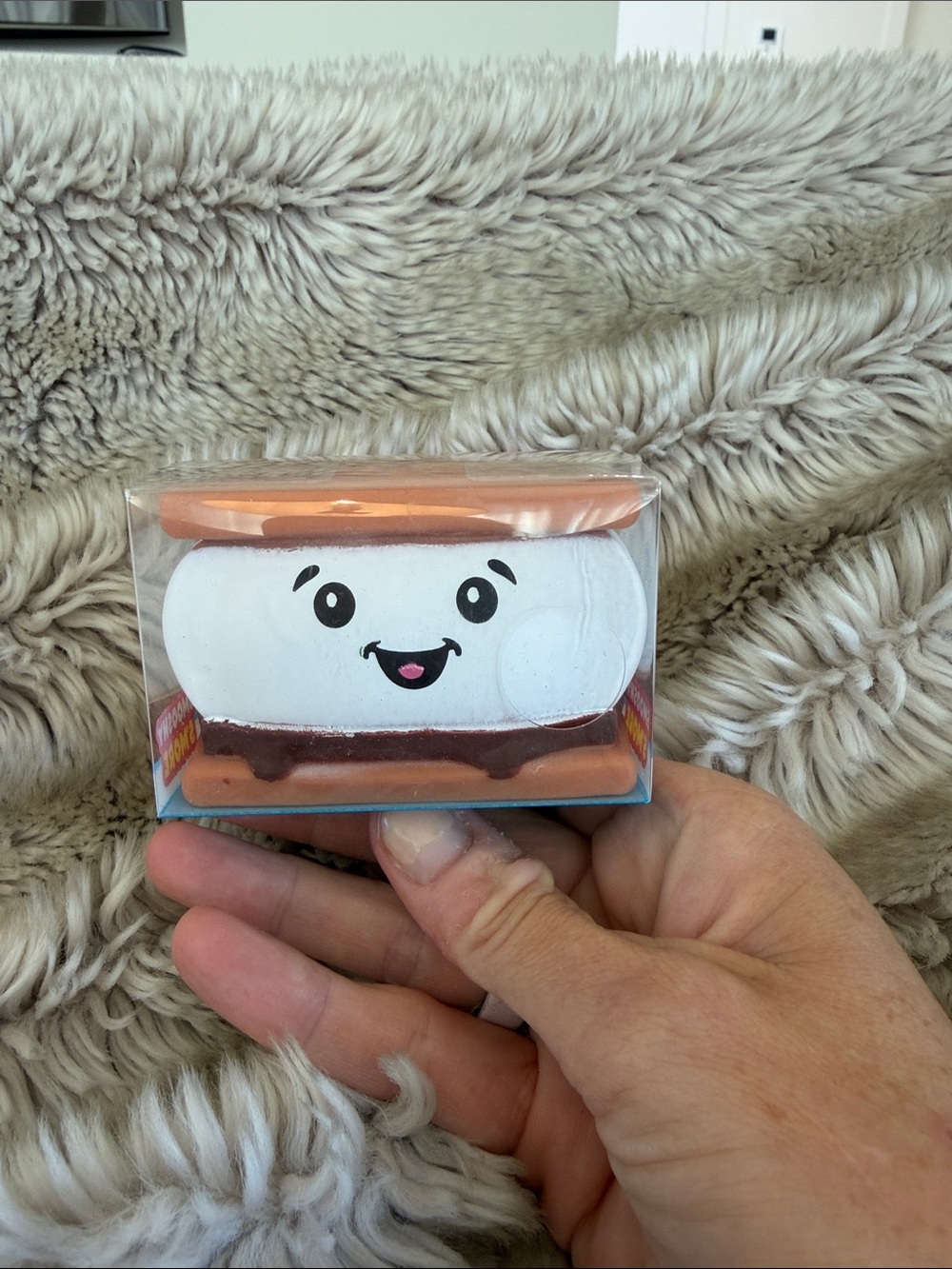 Cute White & Copper Scented Bath Bomb - Fun Smiley Design